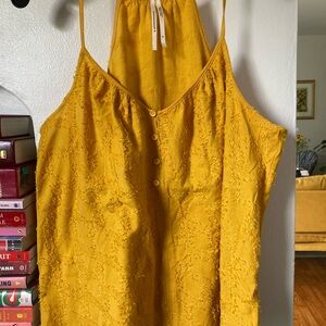 Anthropologie Marigold Sleeveless Camisole with Textured Fabric